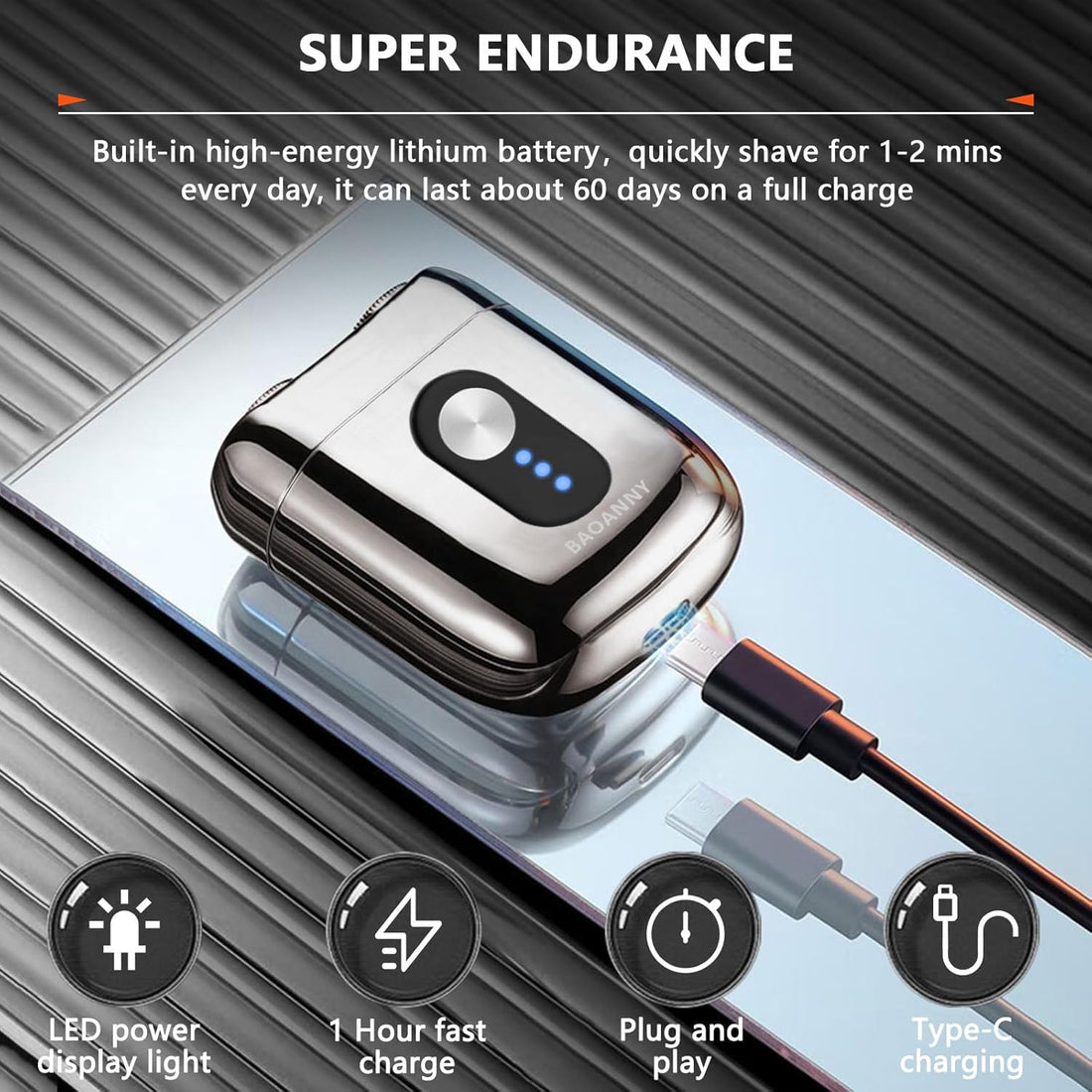 Mini Magnetic Electric Double-head Shaver
