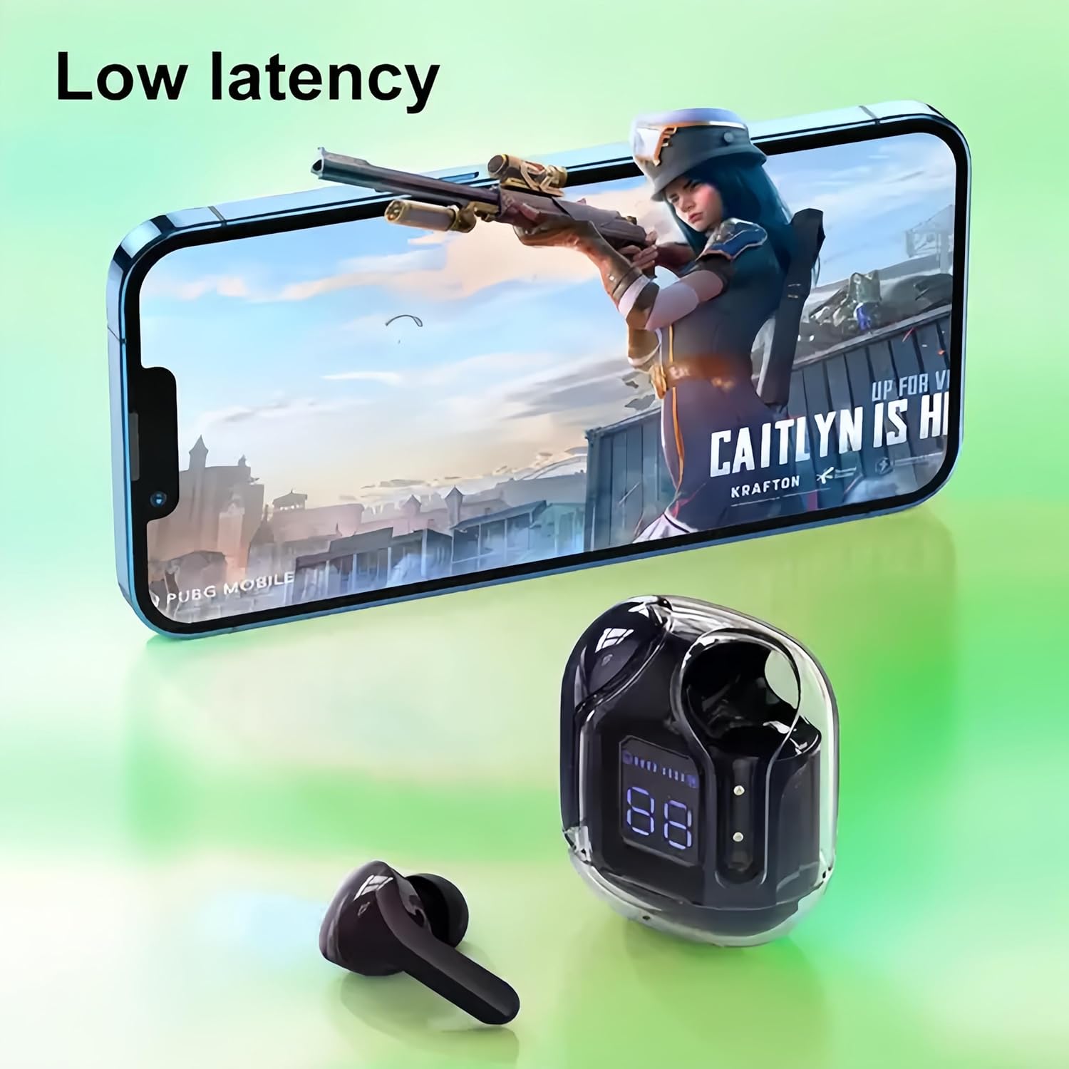 Wireless Headphones, LED Battery Display